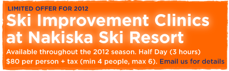 Ski Improvement clinics at Nakiska ski resort